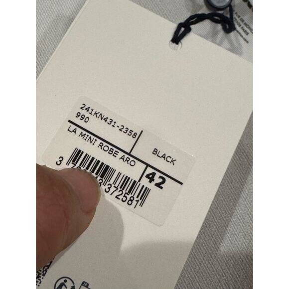 JACQUEMUS black viscose cocktail La Mini Robe Aro 42 - Picture 11 of 16